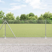 Set di Pali Set di 2 Acciaio zincato 10 x 1 m Robusto