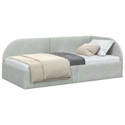 Letto singolo | Letto per adulti | Cornice del letto ad angolo Grigio chiaro 80 cm x 200 cm