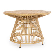 Tavolo da Giardino Ø110x75 cm in Alluminio Adelma Natural