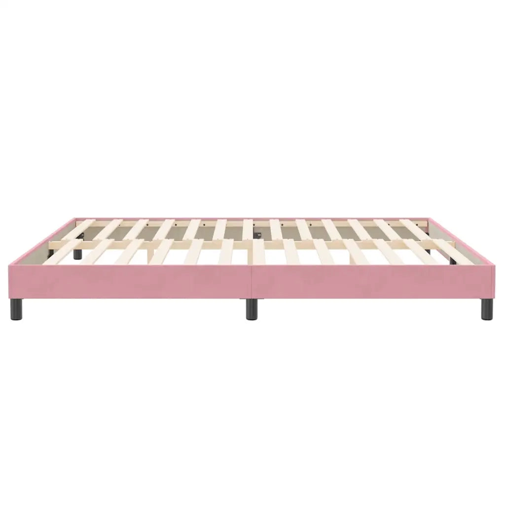 Letto a Molle senza Materasso Rosa 200x210 cm in Velluto 3315848