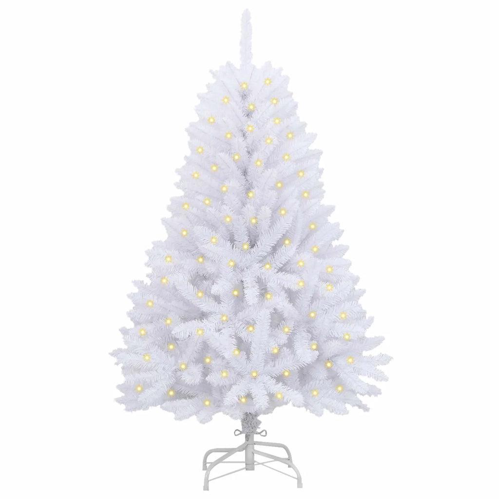 Albero di Natale artificiale Bianco 150 cm PVC e Metallo