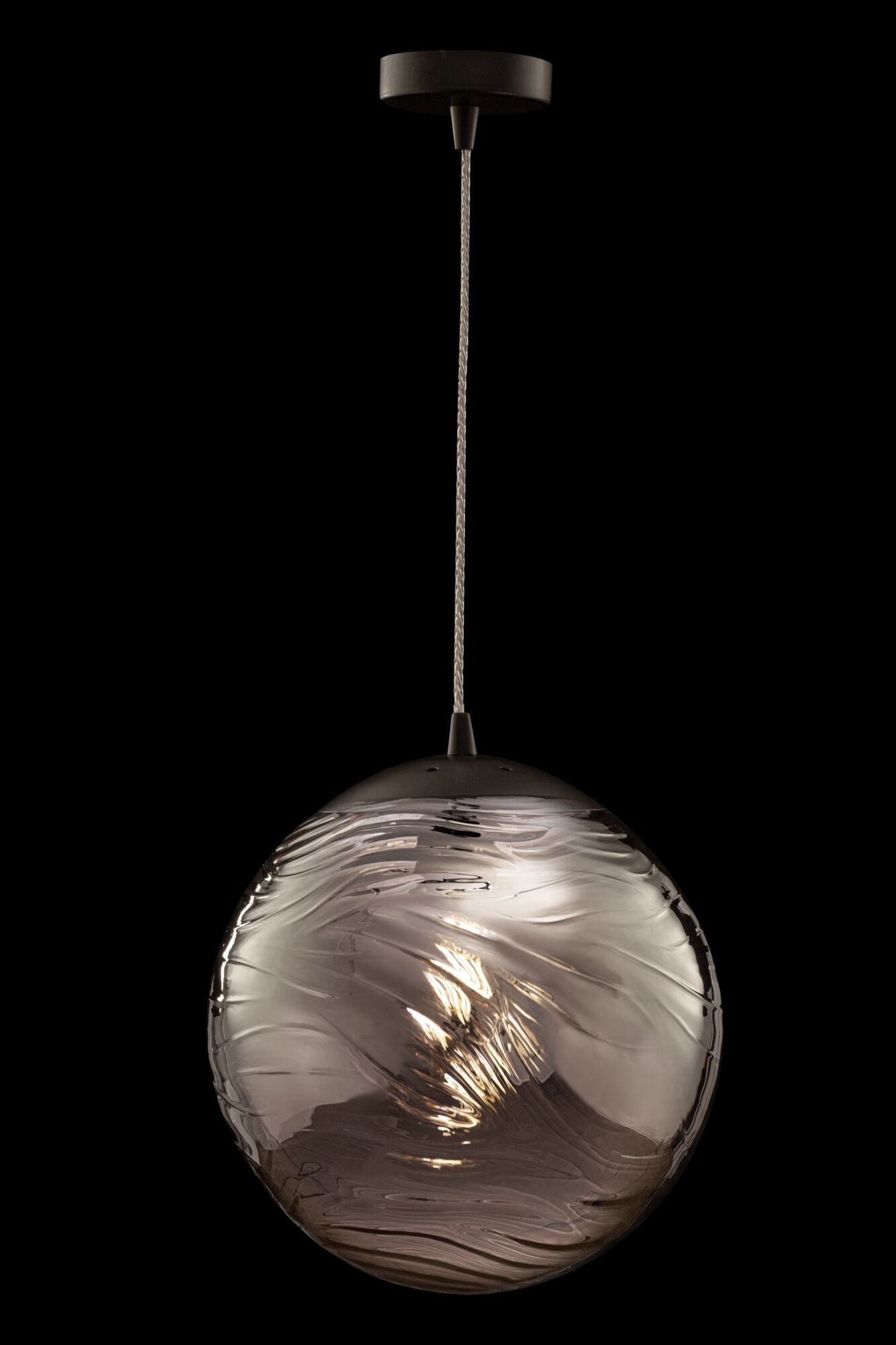 Lampada pendente Pendant in Metallo Dunas Opaco Nero