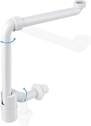 Sifone per bagno da 1/4 pollice, sifone da installare 360° per lavabo, tubo di scarico con chiusura profumante
