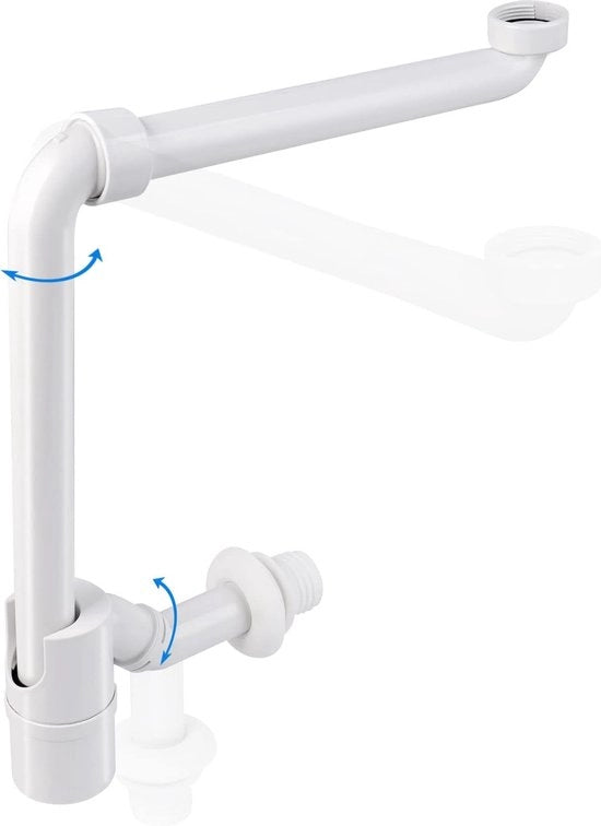 Sifone per bagno da 1/4 pollice, sifone da installare 360° per lavabo, tubo di scarico con chiusura profumante