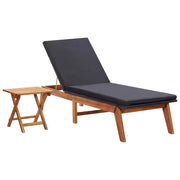 Lettino prendisole sdraio lettino da giardino mobili da esterno per patio con tavolo resina intrecciata e legno massello di acacia 02_0012690