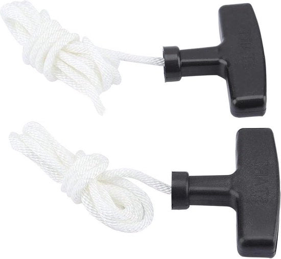 Tiro di Ritorno per Motoseggio - 2 Pezzi - Manubrio di Avvio a Mano - 1.5 M Cavo - Accessori per Motoseggio