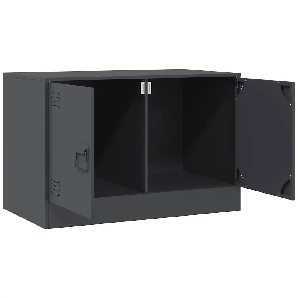 Mobili TV 2 pz | Armadietto TV | Mobile Porta TV Antracite 67x39x44 cm in Acciaio