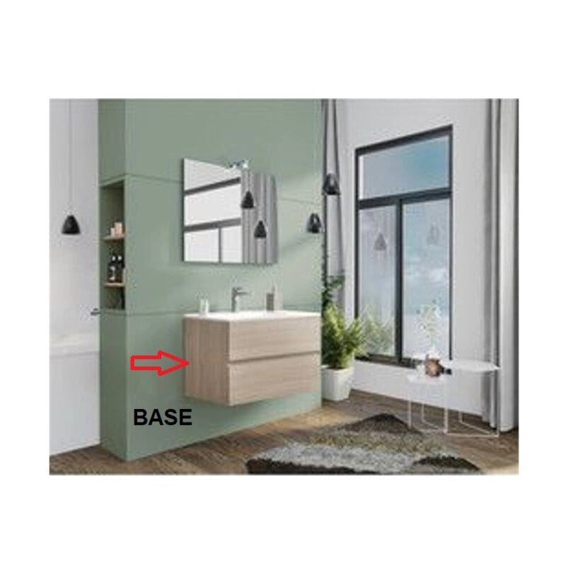 R BASE COMPLETA X MOBILE BAGNO NEW SPLASH CM.80 ROVERE GRIGIO- 1,0 pz