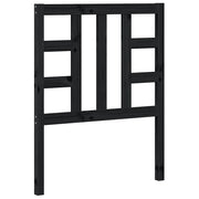 Testiera | Testata per Letto Nera 81x4x100 cm in Legno Massello di Pino