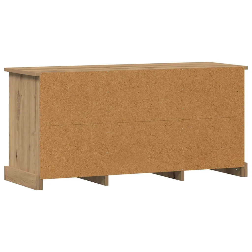 Mobile TV con cassetto-Credenza TV-Console TV Rovere artigianale 99,5 x 35,5 x 48 cm