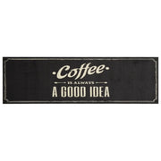 Tappeto da Cucina Lavabile Testo Caffè 45x150 cm in Velluto 4005596