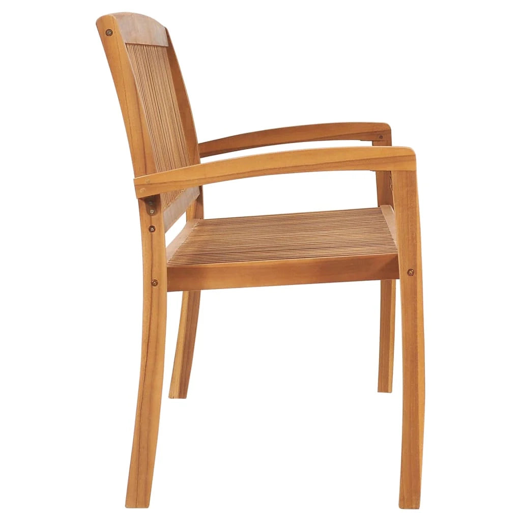 Panca da giardino mobili da esterno per patio panca da terrazza impilabile con cuscino 159 cm legno massello di teak 02_0011702