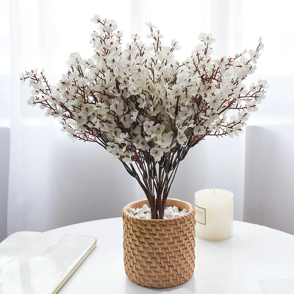 Trade Shop - 2 Pz Fiori Pesco Finti Artificiali Primavera Decorazione Interno Esterno Bouquet -