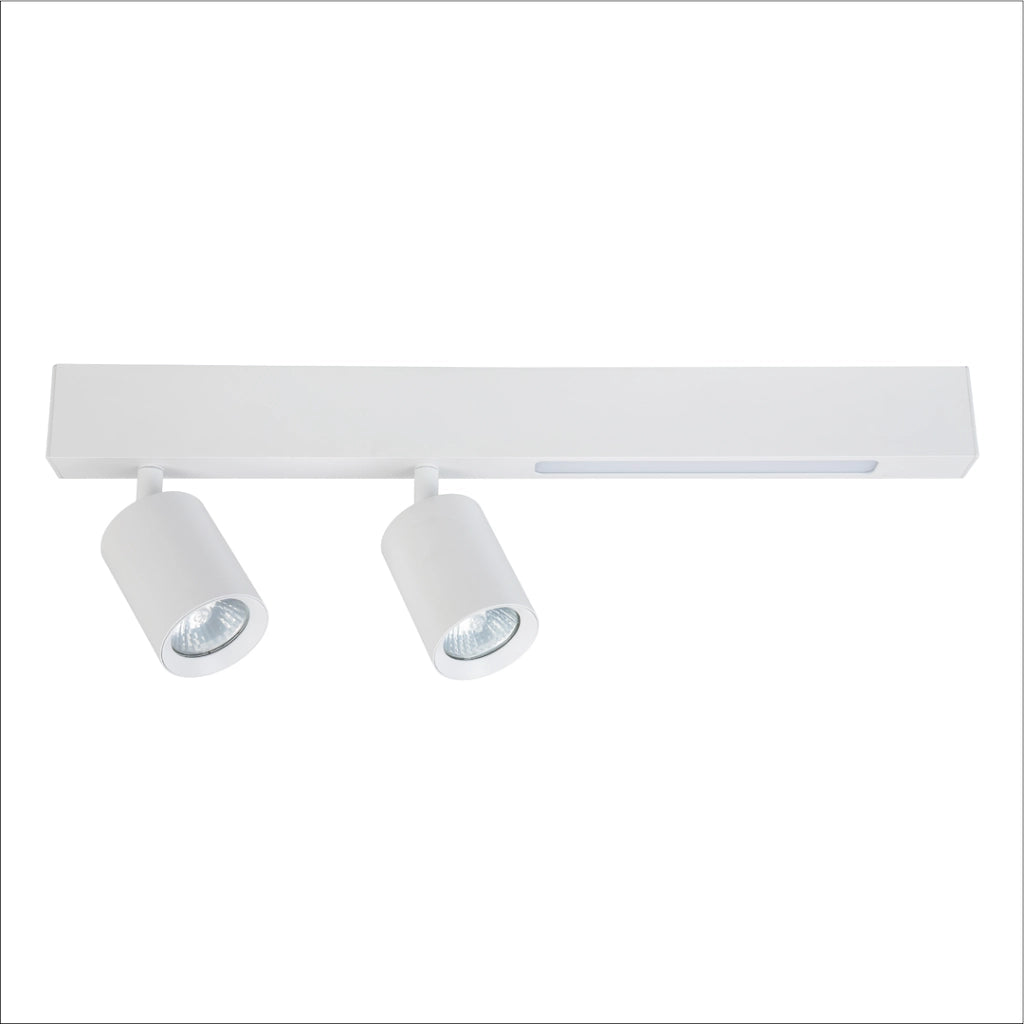 Faretto soffitto doppio bianco LED 5W 2xGU10 Magnet Milagro