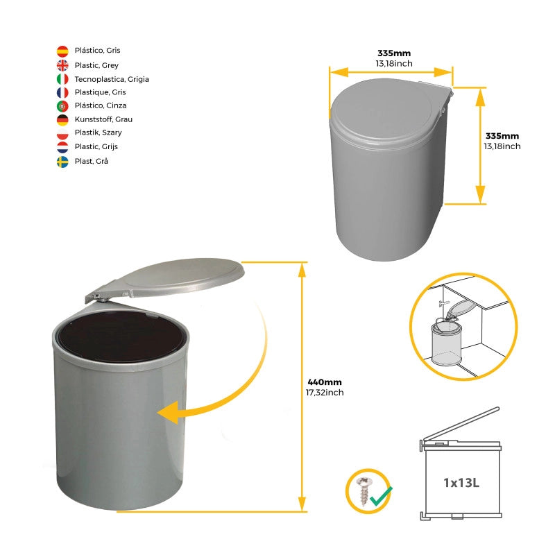 Appendiabiti da parete Napier, Verniciato nero, Tecnoplasticato