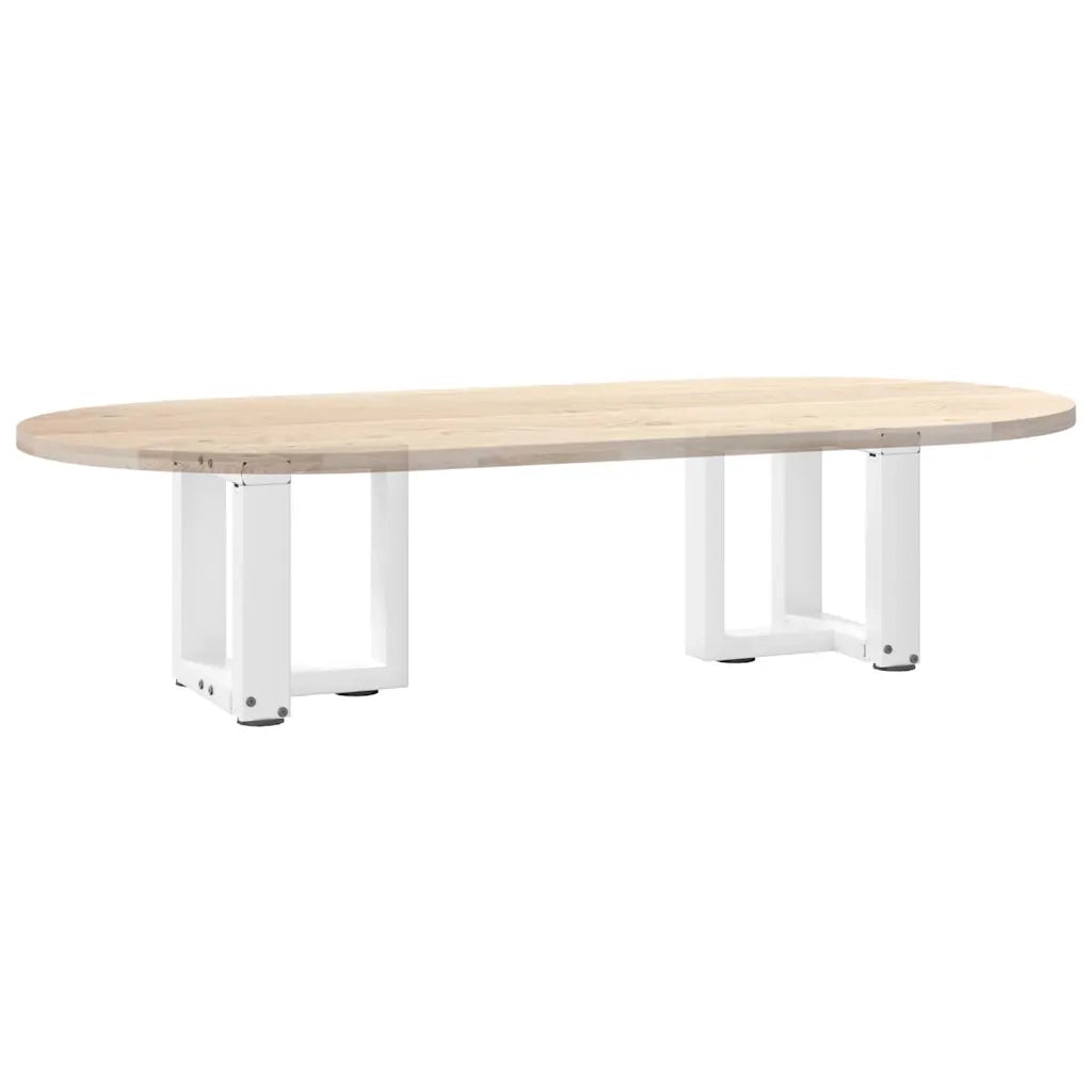 Gambe per Tavolino da Caff¨¨ a Forma di T 2 pz-Set di 2 Gamba per Tavolo Bianche 30x25x(30-31) cm Acciaio
