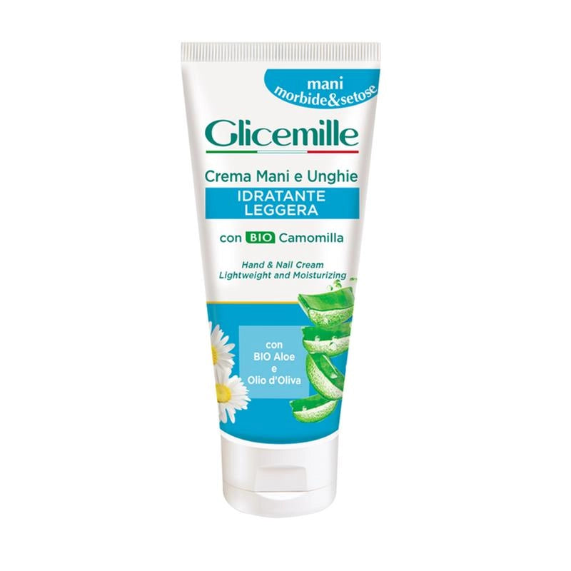 GLICEMILLE CREMA MANI IDRATANTE LEGGERA IN TUBO CON BIO ALOE E OLIO DI OLIVA