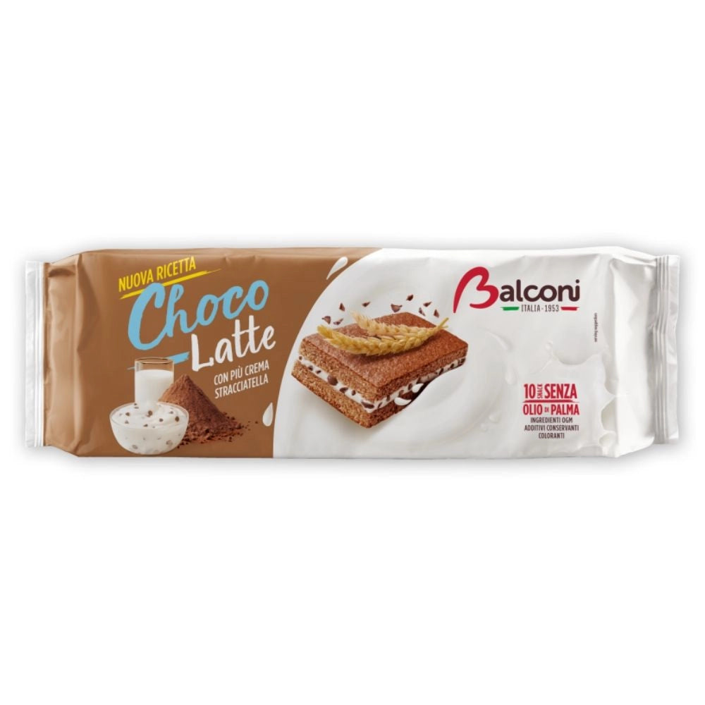 Balconi choco e latte in confezione da 10 brioches - 300 grammi totali