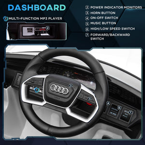 Macchina Elettrica per Bambini 12V con Licenza Audi E-Tron Sportback Bianco