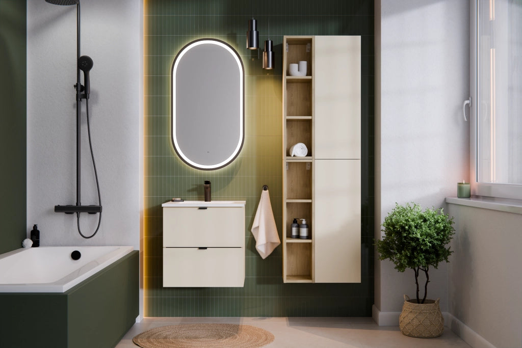 Mobile sottolavabo 50 cm 2 cassetti Dalia Cashmere 50 x 50 x 46 cm