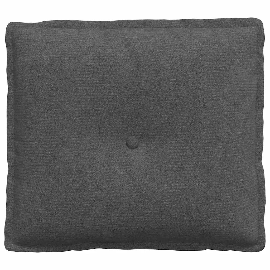 Cuscino per Schiena Grigio scuro 50 x 45 cm Tessuto in Cords 42014651