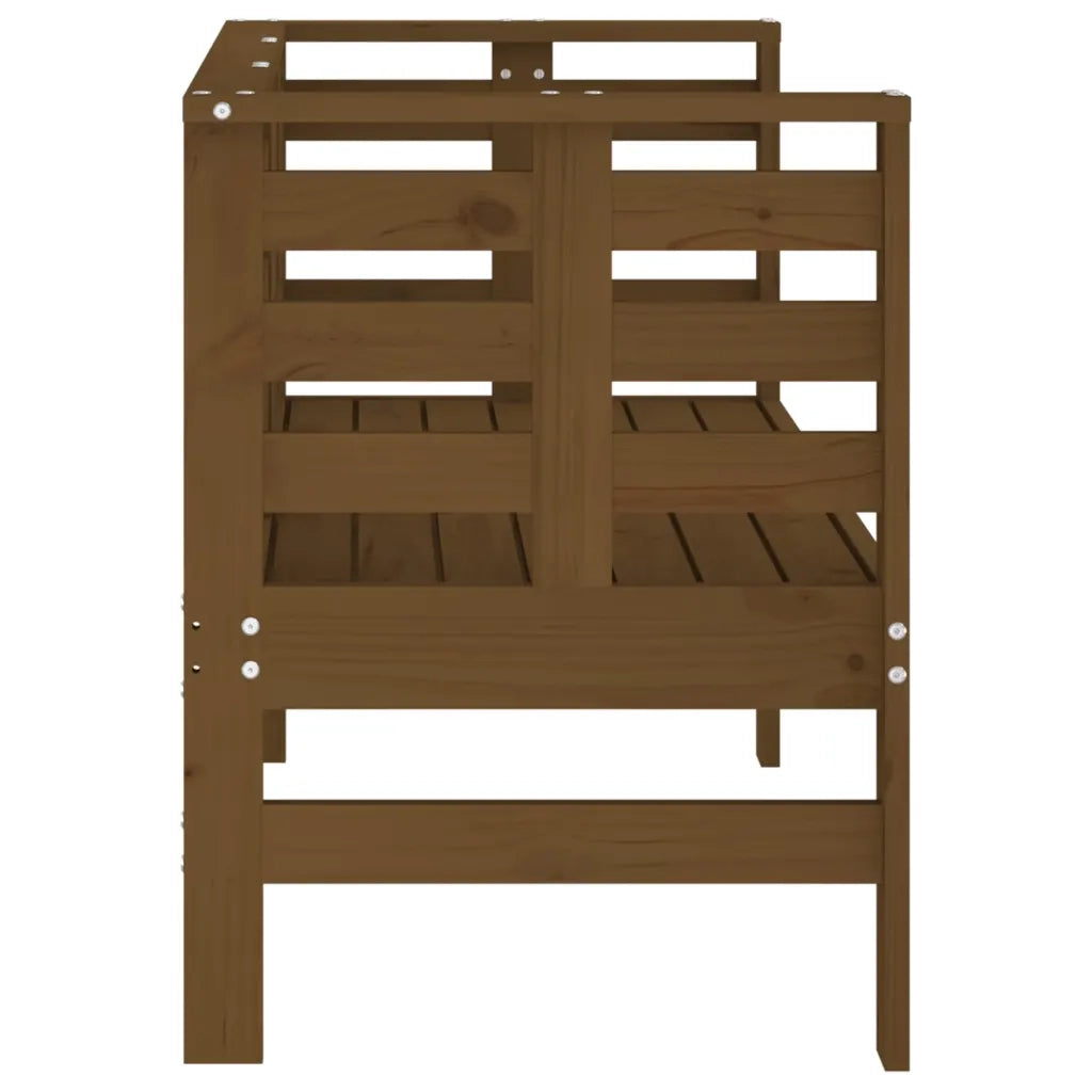 Panca da Giardino-Sgabello-Panca da esterno Ambra 111,5x53x71 cm Legno Massello di Pino
