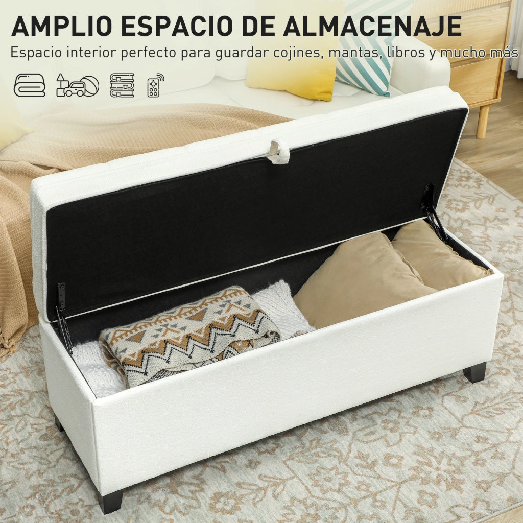 Letto contenitore con 2 cassetti ¨C zephmum ¨C 120x40x48 cm crema