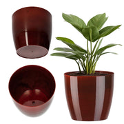 Coprivaso KADAX da 16 cm, vaso da fiori in marmo rosso, supporto per fiori da soggiorno