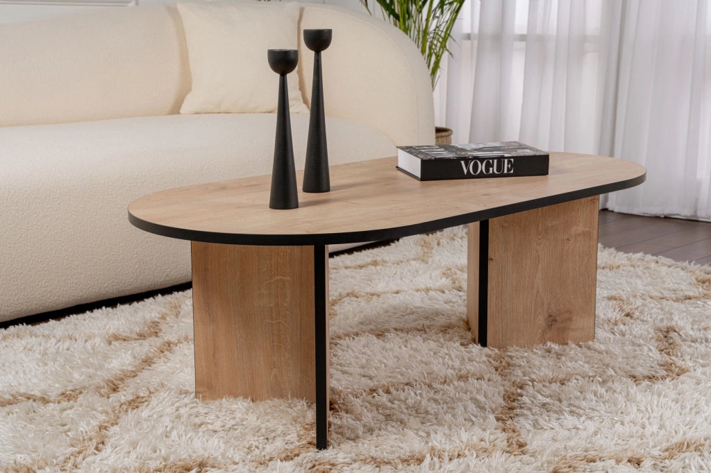 Tavolino in legno "Sable" 119 x 60 x 40 cm - Rovere zaffiro