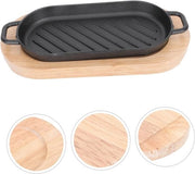 Griglia da BBQ unica a portata di mano – Piatto di carbone di legno nero – Griglia per barbecue a gas, forno o piastra di cottura – Scudetto di griglia compatta per dentro e fuori