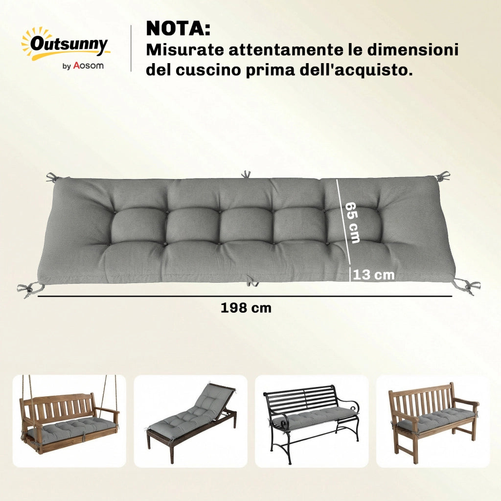 Cuscino per Poltrona da Giardino ¨C zephmum ¨C Grigio Chiaro