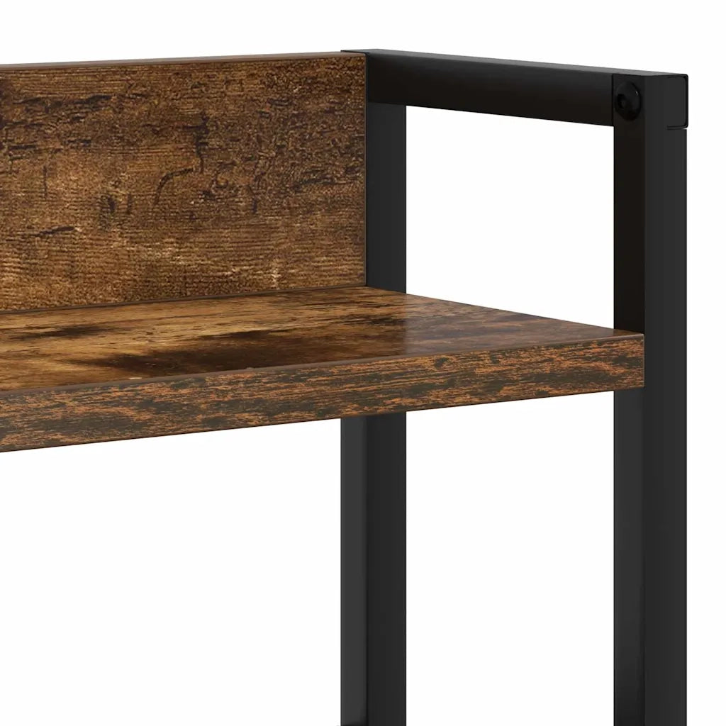 vidaXL Testata contenitore Rovere fumo 160 cm Legno multistrato