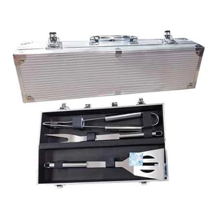 SET PER BARBECUE IN VALIGETTA 3 PEZZI IDEAL STAR 34 cm - IDEAL STAR