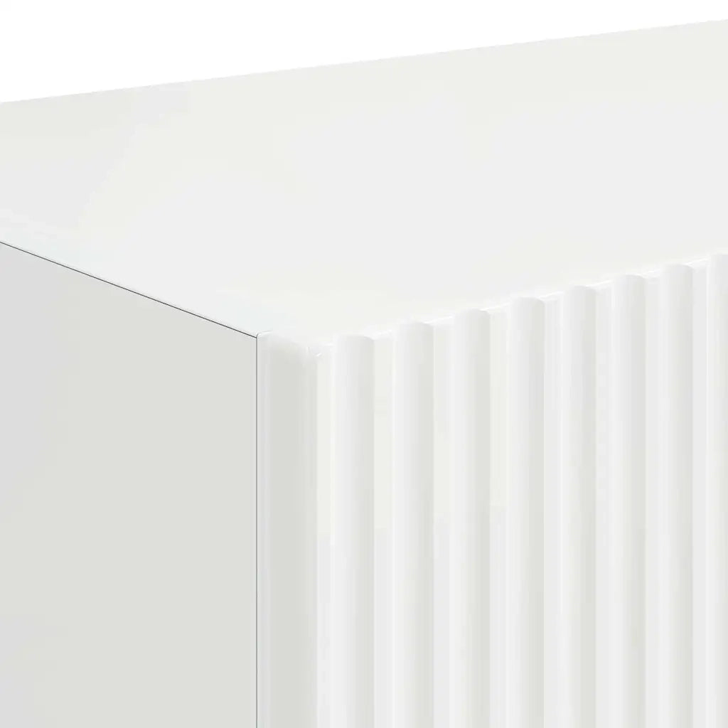 Mobile TV da parete 2 pcs Bianco Lucido 78,5 x 31 x 29,5 cm 892218