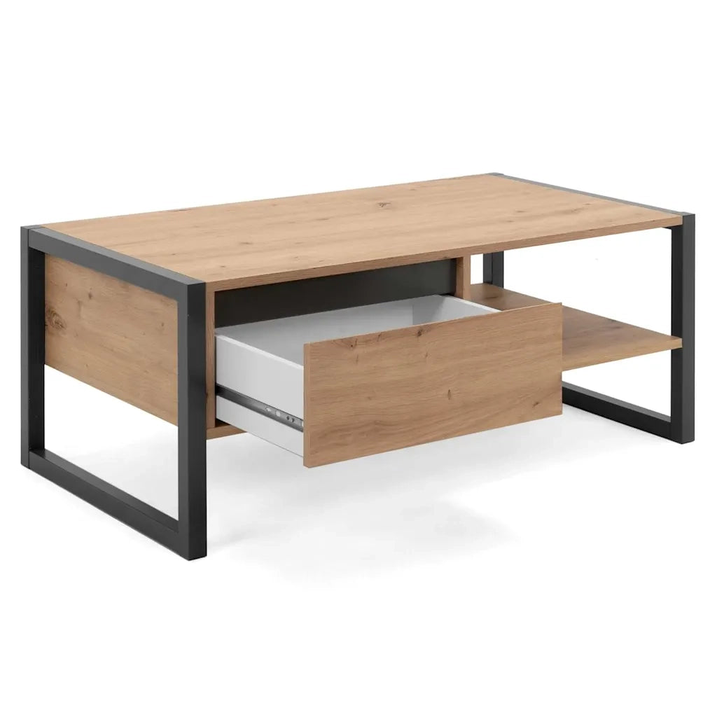 Finori Tavolino da Salotto Denver 55 Rovere Artigianale e Antracite 441180