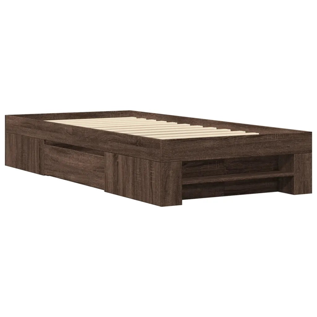 Giroletto senza Materasso Rovere Marrone 75x190cm in Truciolato 3295533