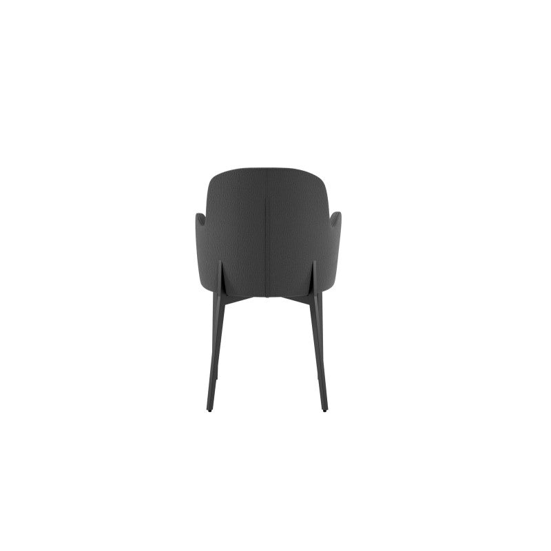 Sedia rivestita in tessuto easy-clean Gambe in metallo verniciato Nero Sophia 53.5cm X 62.5cm H 80cm Stones
