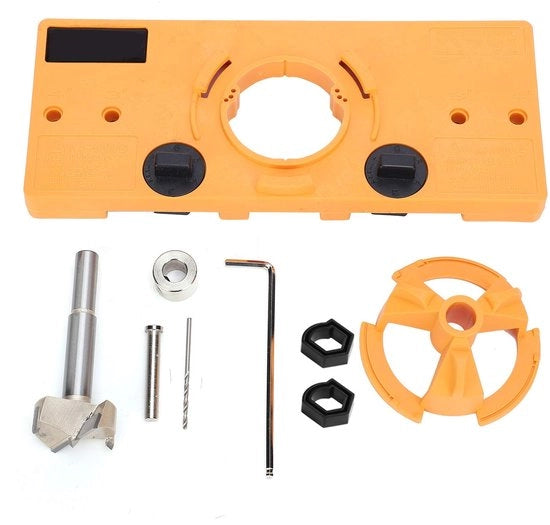 Set per forare con guida per foro 35mm per jig boring con scharniere nascosti per taglieri per bit per forare con guida per foro e set di bit per forare con guida per foro per sistema Kreg.