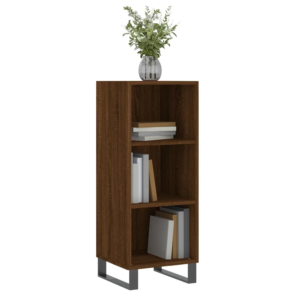 Credenza-Buffet-Armadio da cucina Rovere Marrone 34,5x32,5x90 cm in Legno Multistrato 345902