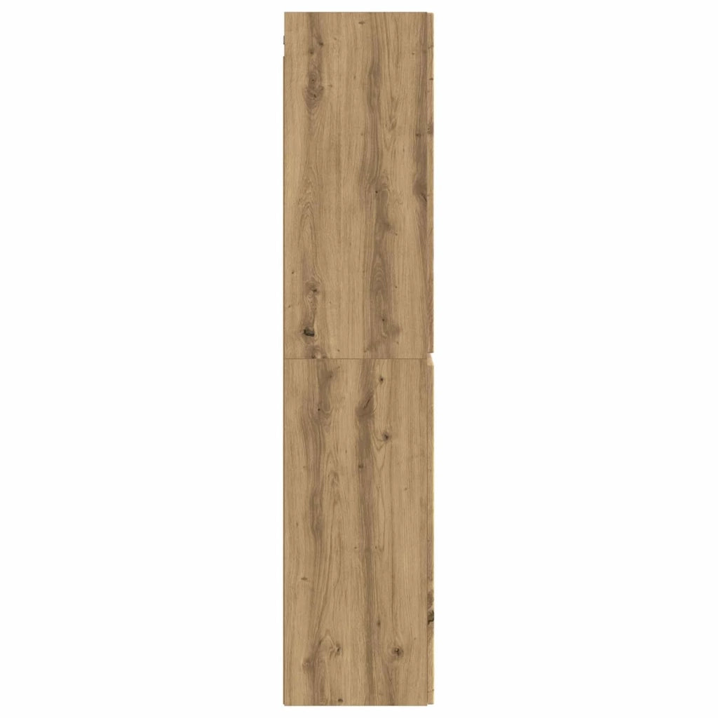 Mobiletto da Bagno a Muro Rovere Artigianale 33 x 34,5 x 160 cm