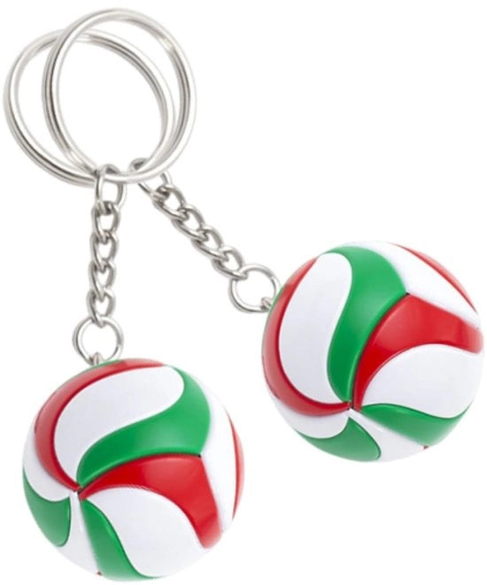 Accessori per chiave Volley - 2 pezzi - Accessori per chiave sportivi - Decorazioni appese - Regalo per adulti - Materiale ecologico