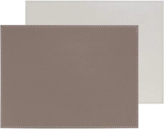 Piatto per tavola da 40 x 30 cm, imitazione pelle, asciugabile a risciacquo, resistente al calore fino a 90°C, doppio strato