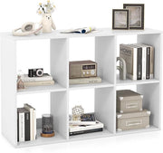 Scaffale Multiuso con Retro Aperto, Mobiletto Espositore Moderno a 2/3/4/6 Cubi con Kit Anti-Ribaltamento, Libreria Autoportante per Camera da Letto Soggiorno Studio (6 cubi)