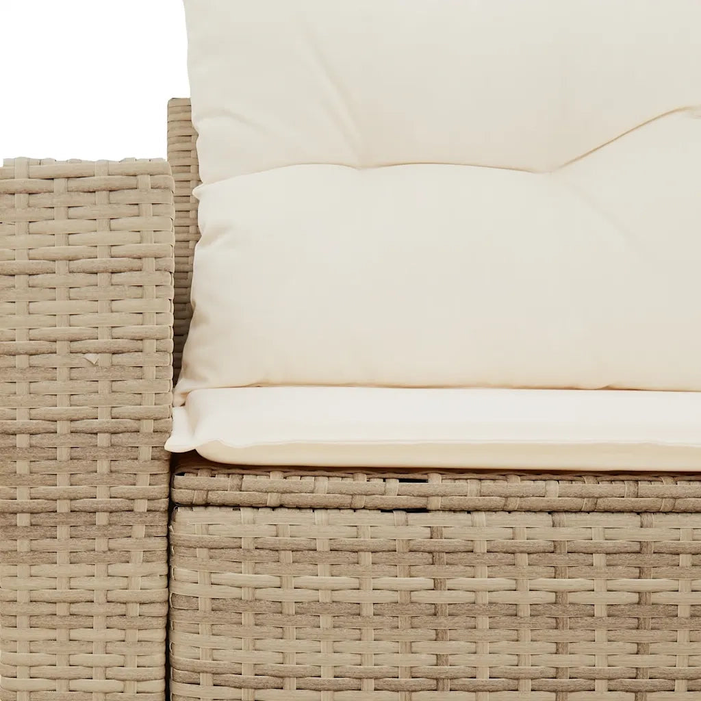 Divano da Giardino con Cuscini a 2 Posti-Sofa da Giardino-Divano da esterno Beige in Polyrattan 767966