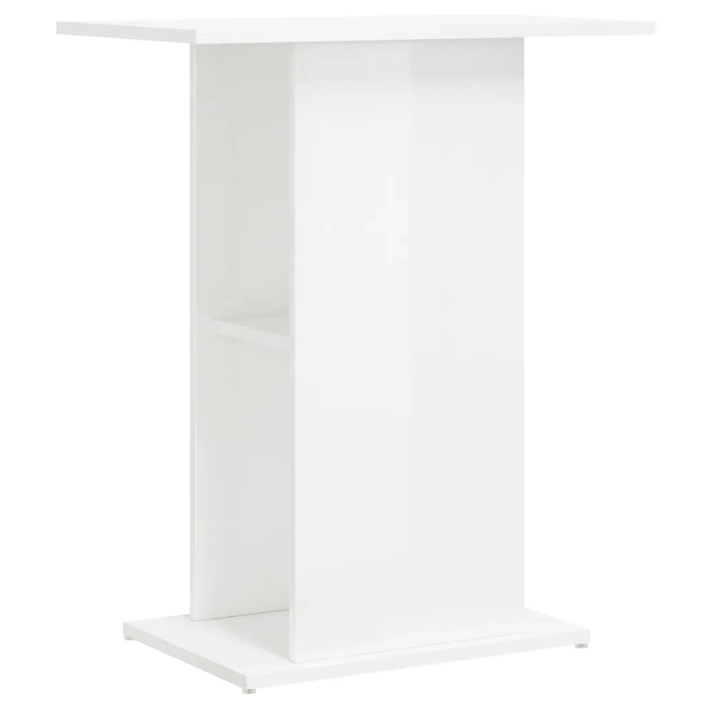 Supporto per Acquario 60,5x36x72,5 cm Multistrato Bianco Lucidocod mxl 126469