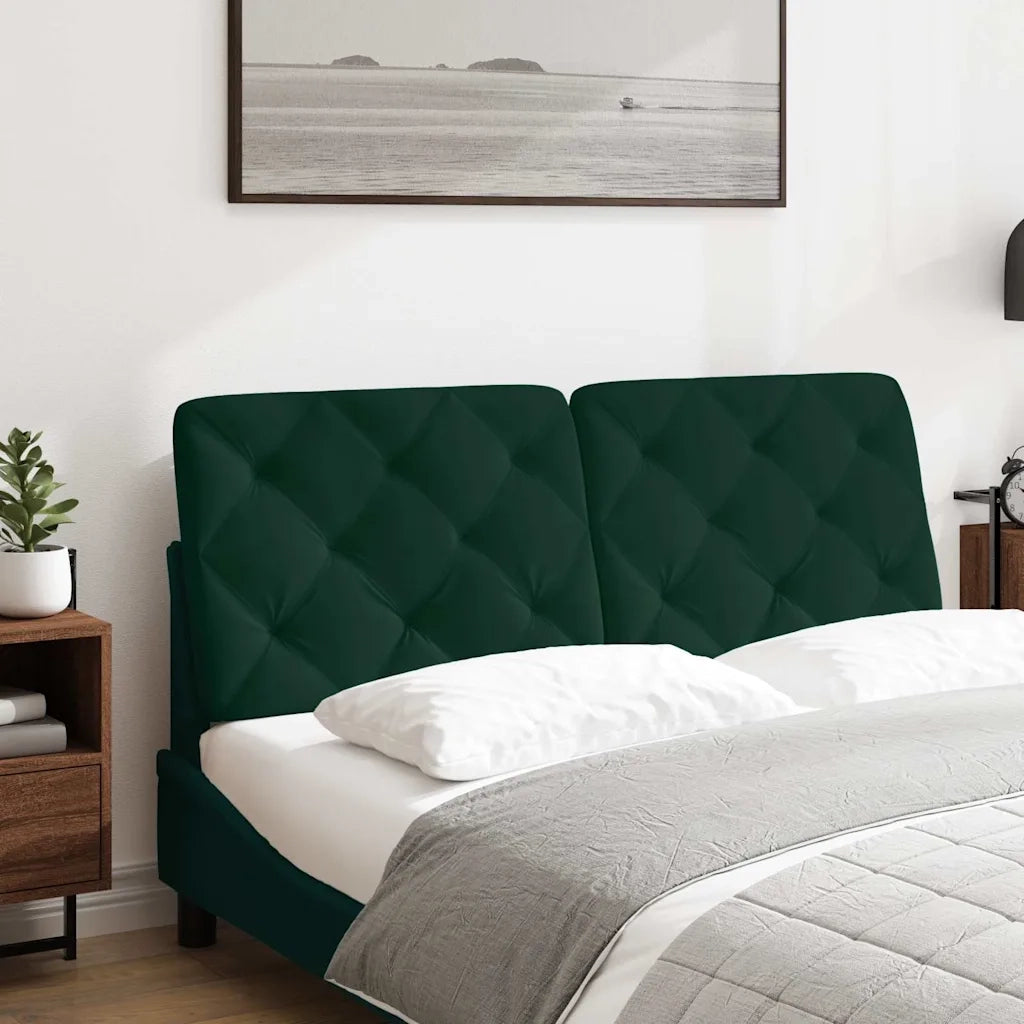 Cuscino Testiera Verde Scuro 140 cm in Velluto CFW9438826