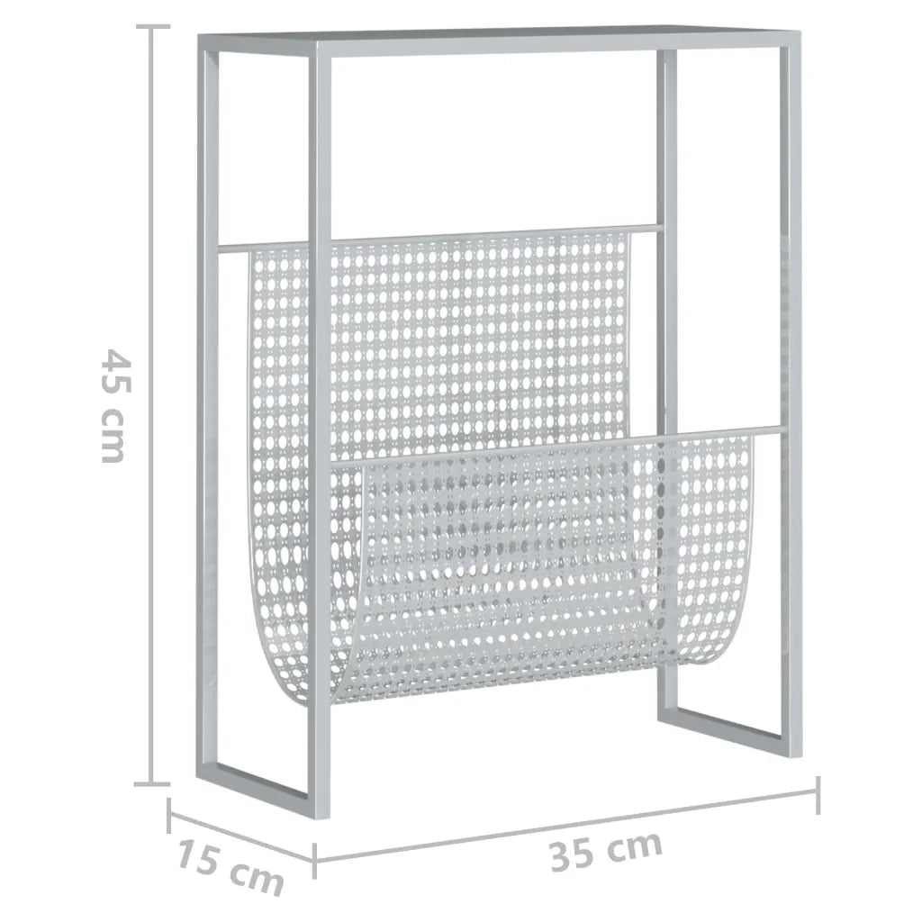Portariviste Argento 35x15x45 cm in Acciaio CFW9720372
