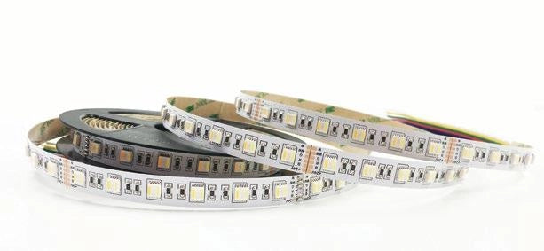 STRIP LED 5050 DC24V IN KAPTON 60 LED PER MT 19,2W PER MT 712LM PER MT RGB+CCT 1,2X500CM