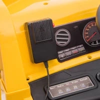 Camion Giocattolo Licenza Caterpillar con Telecomando, Fari, Secchio e Pala, 110x70.5x61.5 cm, Giallo