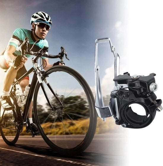 Derailleur anteriore in lega per catene da 42-34-24T e 42-32-22T, tre denti, resistente al consumo e anticorrosivo, alta rigidità per ciclismo all'aperto